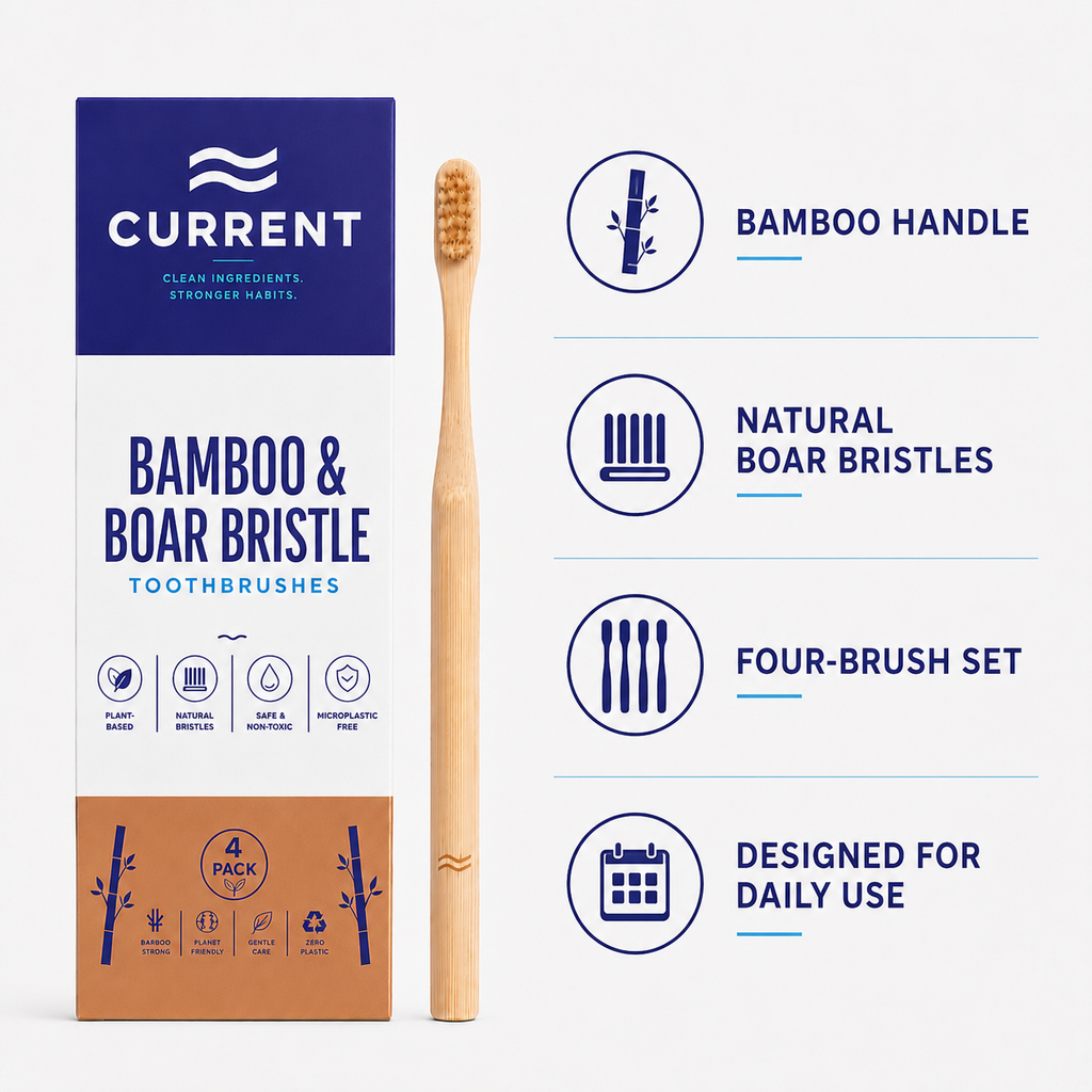 Bamboo Toothbrush 4-PACK