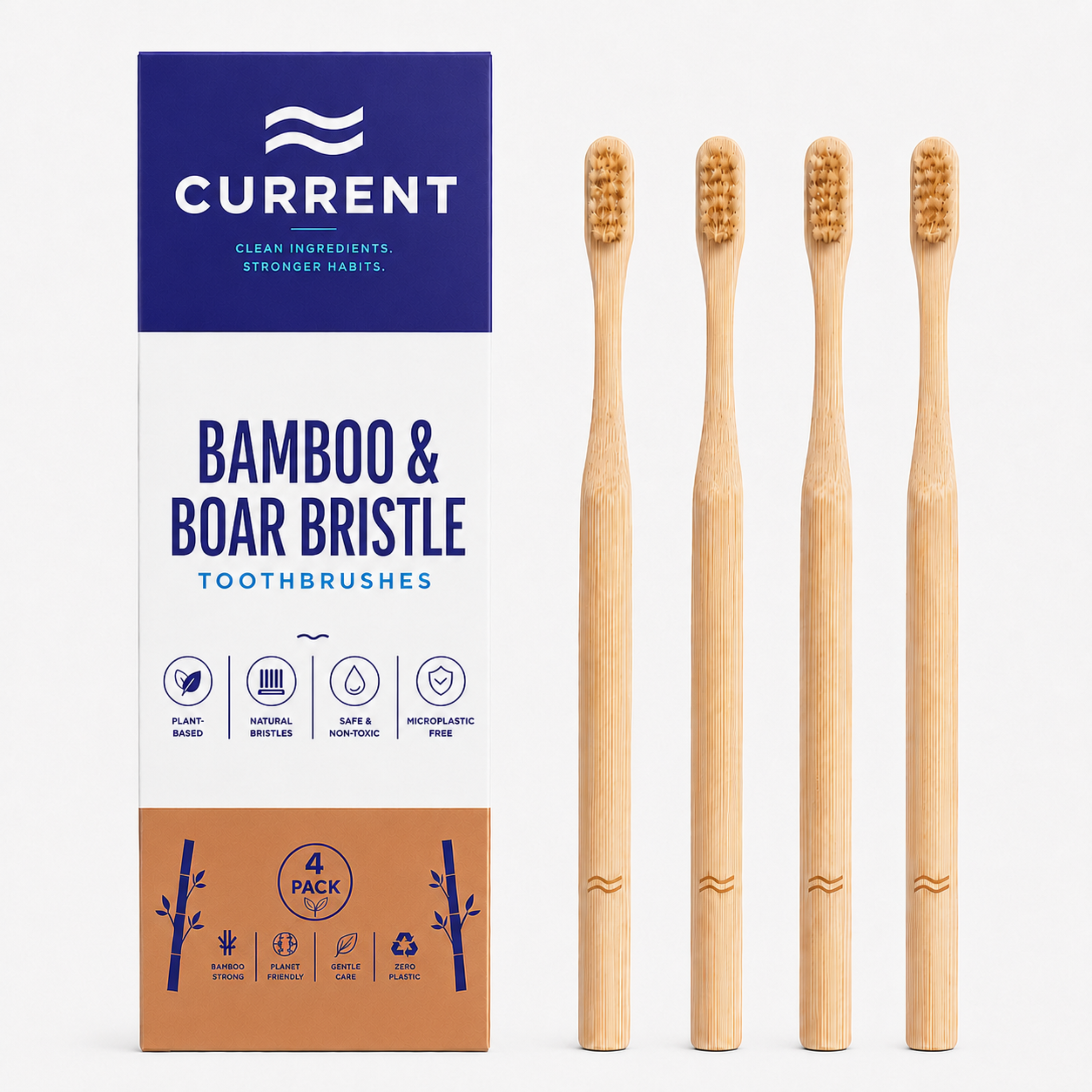 Bamboo Toothbrush 4-PACK