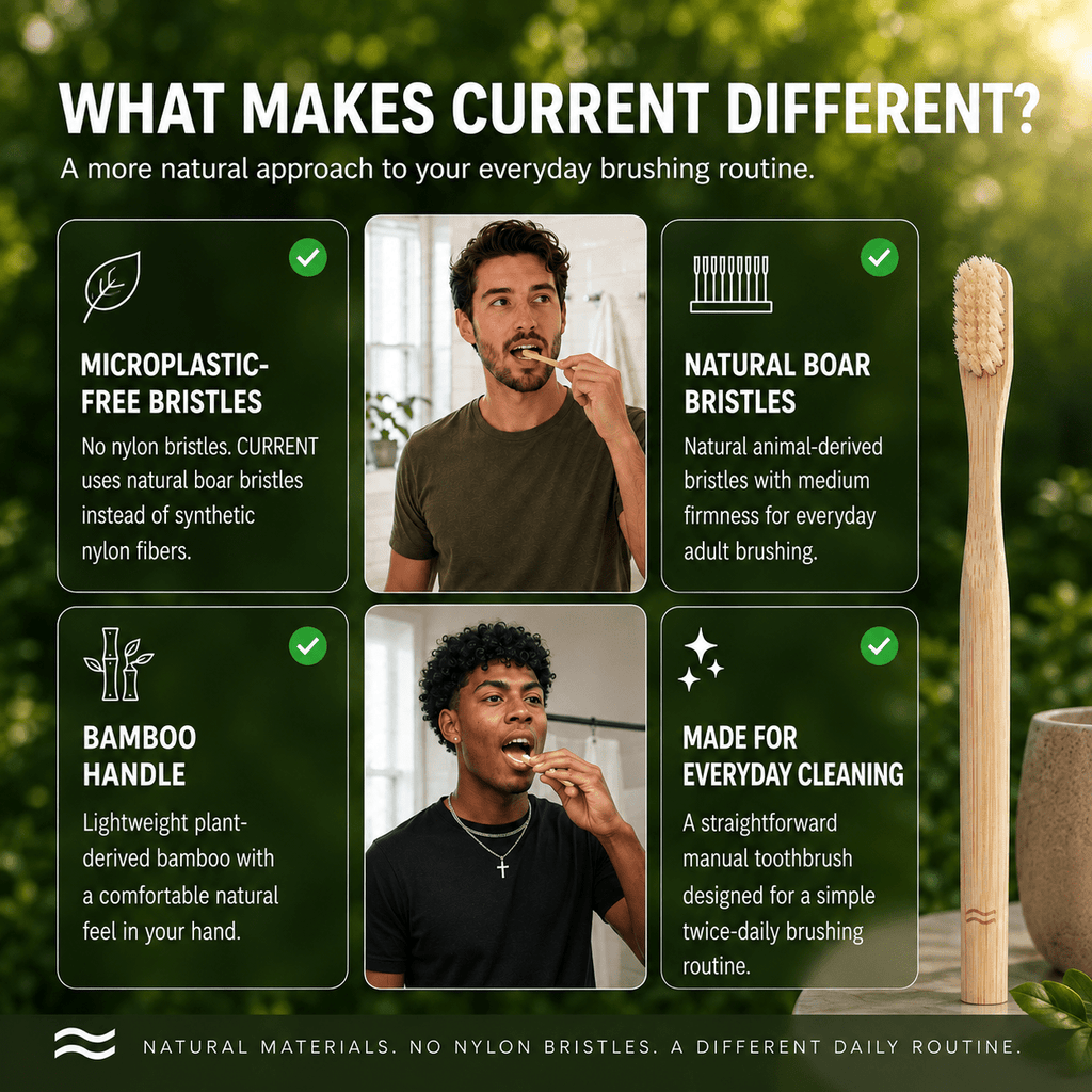 Bamboo Toothbrush 4-PACK - CURRENT