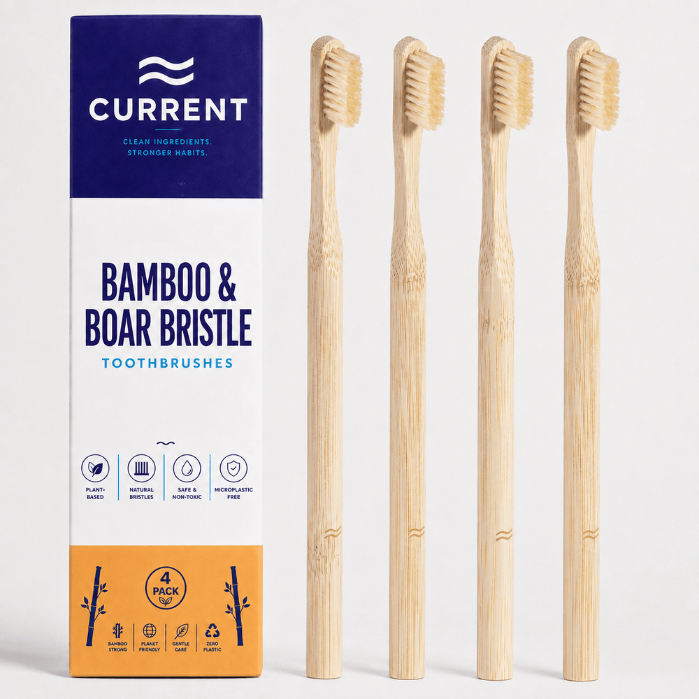 Bamboo Toothbrush 4-PACK - CURRENT